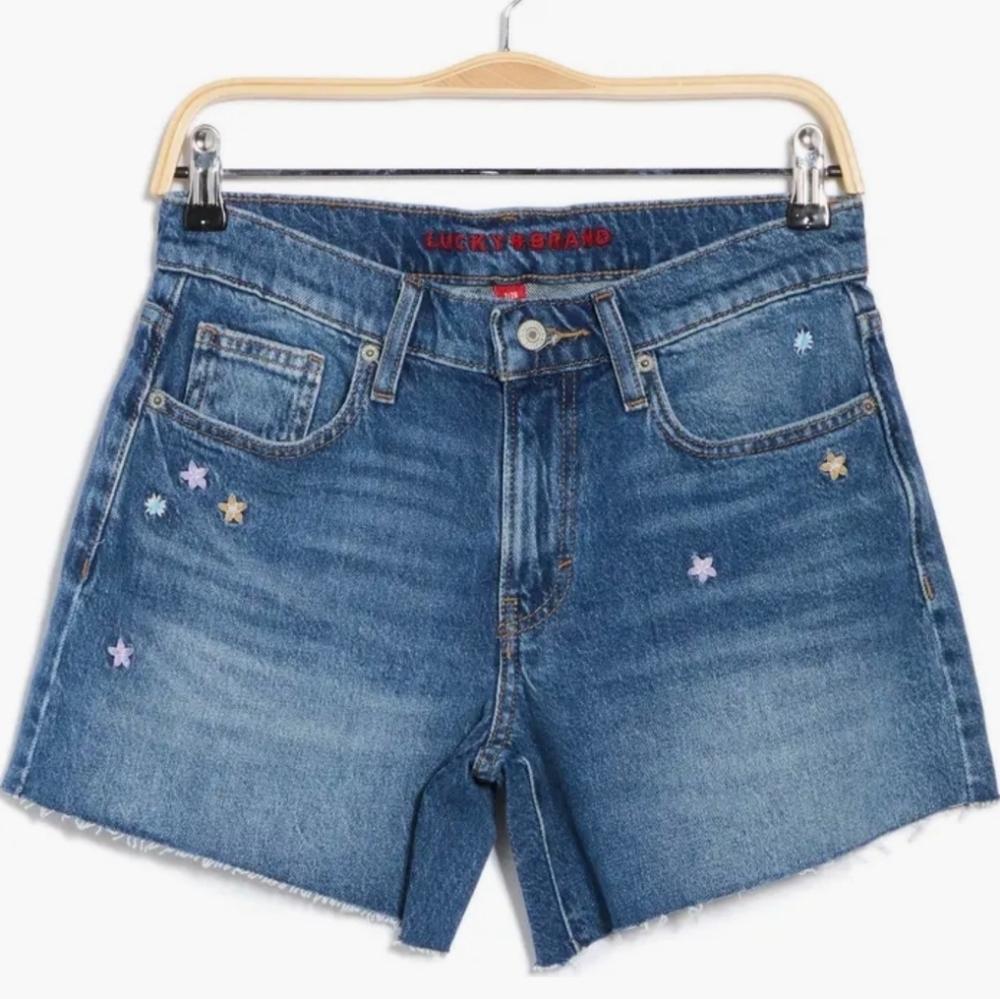 Lucky Brand High-Rise 90s Denim Shorts